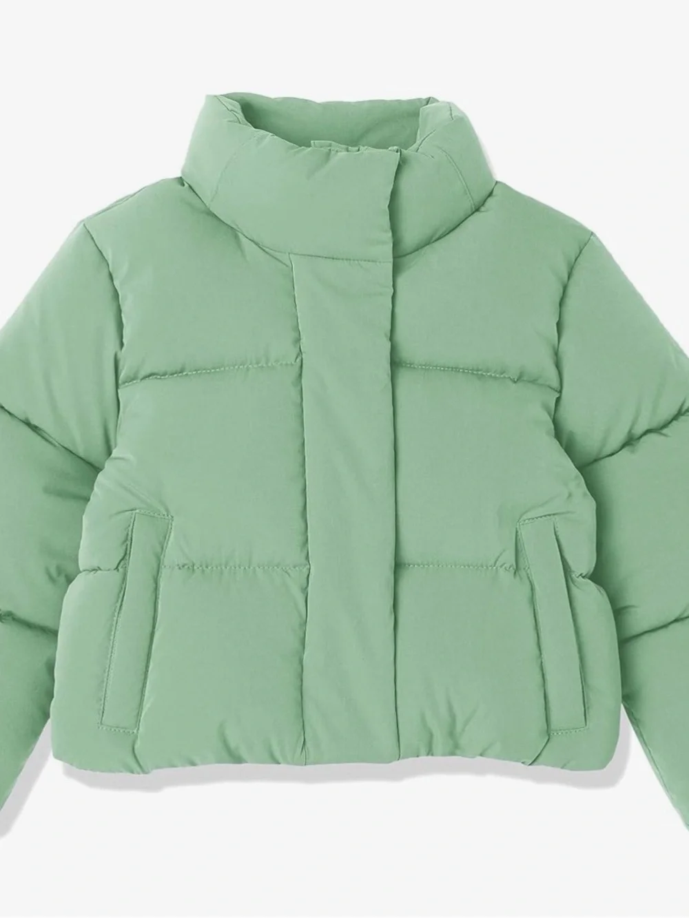 Amazon Essentials Girls Cropped Puffer Coat - Sage Green (6/7)